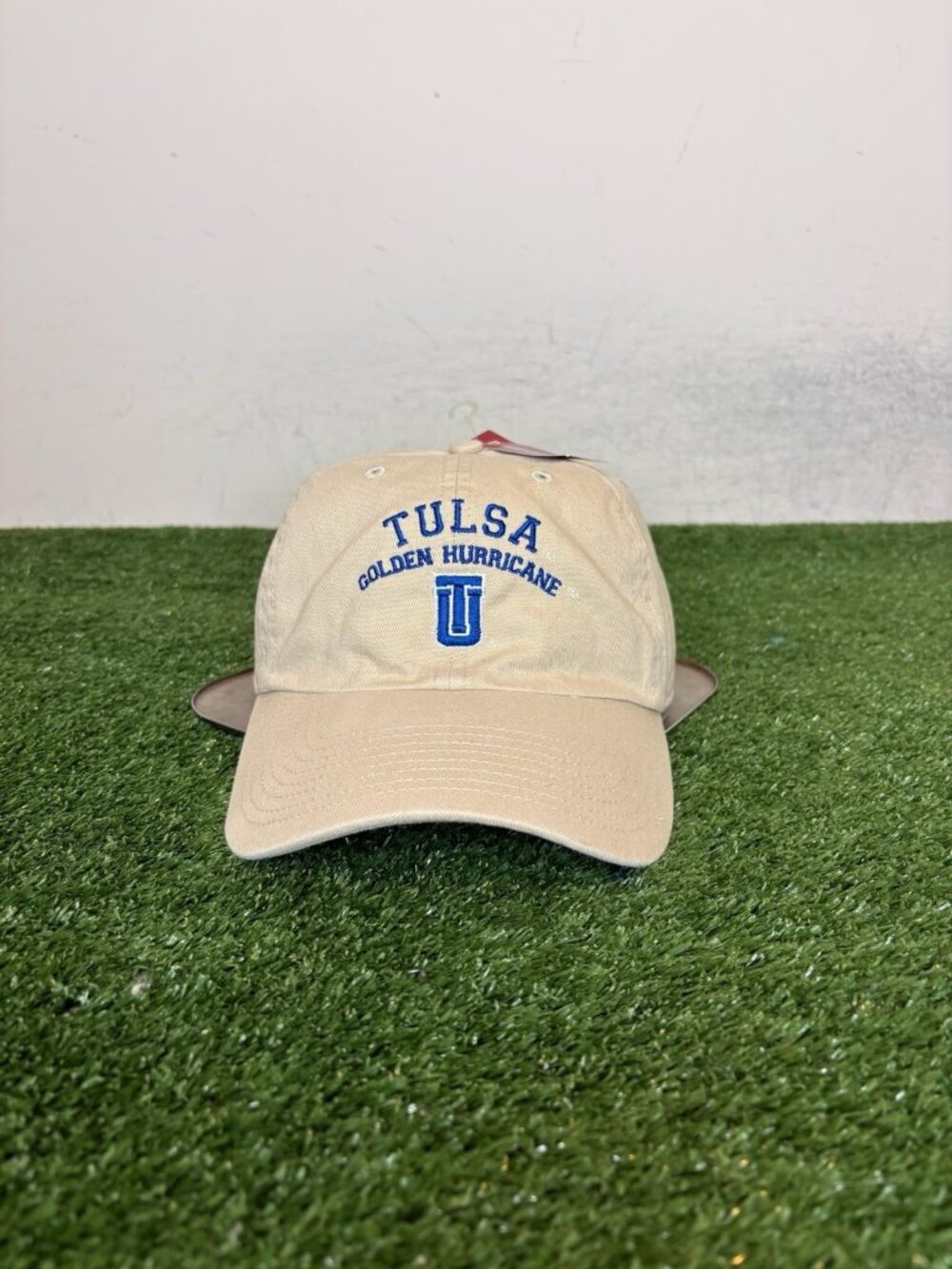 Vintage Tulsa Golden Hurricane hat cap strap back tan blue twins enterprise new